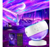 KALSW-Projecteur Galaxy Light Projector,16 Color Northern Lights Projector,15White Noise Galaxy Projector Pour Chambre À Coucher,Projecteur 5Moon Star,Projecteur De Lumière Aurora,Télécommande +