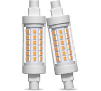 Kalsw-R7s 78mm Led 10w,Blanc Chaud 3000k Dimmable Led Crayon R7s J78 Équivalent À Une Ampoule Halogène,Linéaire Projecteur Pour Lampadaire,L¿Éclairage De Paysage,Sécurit,Ac 220v-240v(Lot De 2)