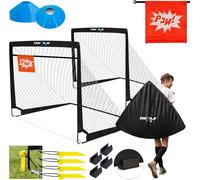 Kaltd-Easy2play Pro Lot De 2 Buts De Football Pour Enfants Avec Butée Et Cible Pour Un Entraînement Ciblé,Petit But De Football Pliable,Petit But De Football Pour L'intérieur Et L'extérieur,Jardin Ou