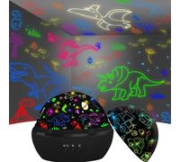 KALTD-Lampe Projecteur Dinosaure Pour Enfants-16 Couleurs,Veilleuse Rotative,Décoration Chambre-Cadeau Anniversaire Noël Pour 3-10 Ans