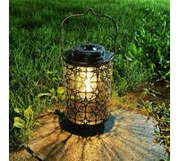 KALTD-Lanterne Solaire Pour L'Extérieur-Décoration De Jardin Résistante Aux Intempéries Avec Grande Ampoule Led-Lanternes Solaires En Métal-Décoration De Terrasse Pour Balcon,Jardin,Terrasse