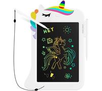 KALTD-Licorne Tableau D'Écriture Lcd De 8,8 Pouces,Tableau Noir Pour Enfants Avec Écran Coloré,Jouets Éducatifs D'Apprentissage,Cadeaux Pour Anniversaire,Noël,Pour Enfants (Blanc)