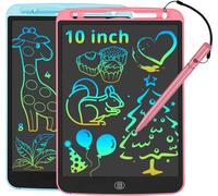 KALTD-Tablette Dessin Enfant 2 Pack,Tablette Graphique De 10 Pouces Pour Enfants,Jeux Ardoise Magique Cadeaux Parfaits Pour Les Garçons Et Les Filles 3 4 5 6 7 8 9 10 11 12 Ans (Rose+Bleu)
