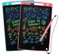 KALTD-Tablette Dessin Enfant 2 Pièces 8.5 Pouces,Tablette D'Écriture Lcd Pour 3-10 Ans Enfants Ardoise Magique,Jouet Educatif De Filles Et Garcons,Cadeaux D'Anniversaire Noël