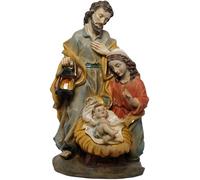 Kaltner Präsente Crèche de Noël Sainte Famille - Style baroque - Figurine de crèche peinte à la main - 14 cm de hauteur - Polyrésine - Crèche multicolore