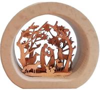 Kaltner Präsente Idée cadeau - Crèche de Noël en bois véritable avec Jésus, Marie et enfant