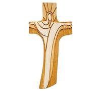 Kaltner Présente Idée cadeau - Croix murale en bois d'épicéa - Crucifix moderne - Fabriqué dans la vallée du Tyrol du Sud - Hauteur: 18 cm
