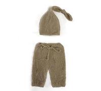 Kalttoy Accessoires de photographie pour bébé - Barboteuse en mohair - Bonnet souple - Costume de séance photo pour bébé - Vêtements pour nouveau-nés - Cadeau de fête prénatale