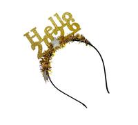 Kalttoy Bandeaux à paillettes pour les fêtes Hello 2026 Star Decors - Bandeau unisexe pour le Nouvel An, le compte à rebours, les événements, les festivals, les accessoires pour cheveux pour le