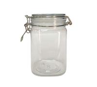 Kalttoy Bocal de rangement carré en plastique avec couvercle hermétique 1250 ml