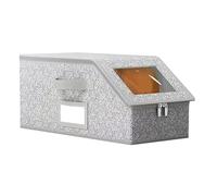Kalttoy Boîte de rangement transparente pour casquettes de baseball avec couvercle à fermeture éclair et système d'empilage efficace pour casquettes de baseball