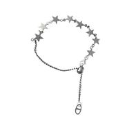 Kalttoy Bracelet simple à maillons réglable en forme d'étoile à cinq branches pour anniversaire, Noël