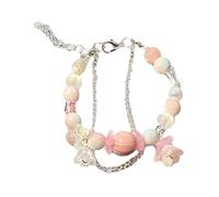 Kalttoy Bracelet tendance en perles de cristal - Bracelet réglable - Simple - Empilable - Chaîne de téléphone - Bijoux doux, taille unique, Comme décrit