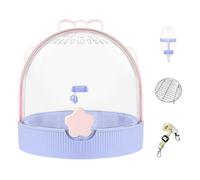 Kalttoy Cage à oiseaux de voyage légère avec design ventilé, grilles de base amovibles et bandoulière pour une utilisation en extérieur