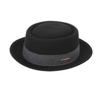 Kalttoy Chapeau Fedora vintage pour homme et femme avec bordure en rouleau Panama Magicien en feutre de laine Cosplay Costume de fête des années 1920 Chapeau vintage en feutre de laine