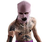 Kalttoy Chapeau horrible tête de mort au crochet pour homme et femme Accessoires photo effrayant voleur Cosplay Halloween fête