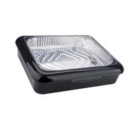 Kalttoy Conteneur de rangement en aluminium pour organiser les plateaux jetables pour la cuisson, le service, nettoyage facile, passe au lave-vaisselle, solution de voyage, organiseur empilable en