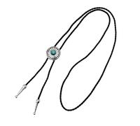 Kalttoy Cravate Bolo Vintage Western Cowboy Cristal Cravate Accessoire de Costume Bola Cravate Western Shoestring Cravate, bleu marine, taille unique