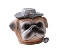 Kalttoy Creative Resins Cendrier avec couvercle en résine pour décoration intérieure Motif bouledogue