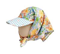 Kalttoy Écharpe chapeau d'extérieur coupe-vent léger et fin brodé anglais pour un look tendance chapeau respirant, H, Taille unique