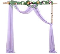 Kalttoy Élégant drapé en tissu transparent résistant aux plis pour scène et studio photo - Draperie de fête résistante aux flammes