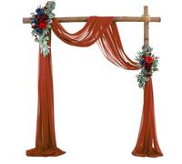 Kalttoy Élégant drapé en tissu transparent résistant aux plis pour scène et studio photo - Draperie de fête résistante aux flammes