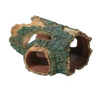 Kalttoy Enclos pour reptiles - Décoration en forme de souche d'arbre - Cachette avec plate-forme pour animaux de compagnie, poissons, crevettes, abris pour poissons