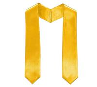 Kalttoy Étole de remise de diplôme classique pour les diplômés du lycée et du collège Étole universitaire polyvalente pour accessoires de cérémonie, jaune, C