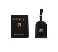 Kalttoy Étui de passeport en cuir synthétique pour femme et homme, voyage, amoureux de la mode, couple, mariage, cadeau de passeport, Set D, Beauté de masse
