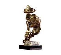 Kalttoy Figurines Thinker Statues Silence is Gold pour sculptures de visage de salon