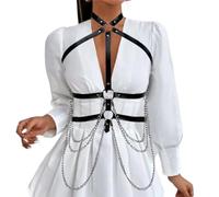 Kalttoy Harnais cool pour femme - Bretelles - Lingerie - Corsets de corps réglables pour boîte de nuit, Noir , taille unique
