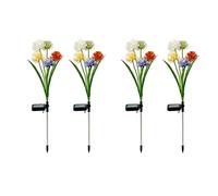 Kalttoy Lampes solaires de jardin en forme de fleur d'oignon dans le sol pour décoration extérieure, terrasse, cour
