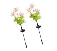 Kalttoy Lampes solaires d'extérieur décoratives pour jardin - Panneau solaire - Fleurs extérieures