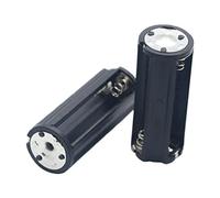 Kalttoy Lot de 2 supports de piles AAA cylindriques noirs 3 x 1,5 V en plastique AAA pour boîtier de rangement de batterie Aa Aaa
