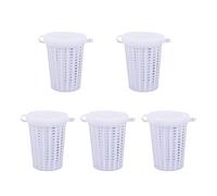 Kalttoy Lot de 5 appâts de pêche pour cage à poissons, panier porte-appâts, seau portable pour appâts de pêche