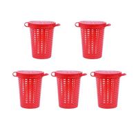 Kalttoy Lot de 5 appâts de pêche pour cage à poissons, panier porte-appâts, seau portable pour appâts de pêche