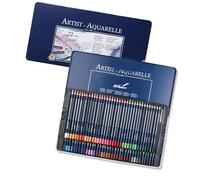 Kalttoy Lot de crayons de couleur dans un étui en métal avec pinceau, crayon aquarelle portable pour coloriage, croquis, crayons de couleur vive