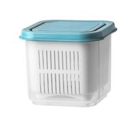 Kalttoy Mini organisateur de réfrigérateur avec couvercle empilable, plateau égouttoir et assiette