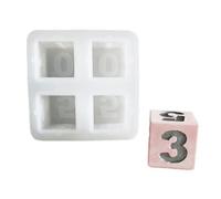 Kalttoy Moules en silicone pour cubes en forme de chiffres pour résine époxy, plâtre, moules à cubes pour la fabrication de dés de calendrier