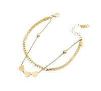 Kalttoy Pendentif en forme de cœur multirang, bijou de poignet tendance, parfait pour les jeunes couples ou les amis proches, les petites amies, taille unique, Comme décrit