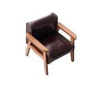 Kalttoy Petit canapé en cuir réaliste pour maisons de poupée échelle 1 12 meubles de salon accessoire de maison fait à la main jouet créatif maisons de poupée meubles miniatures