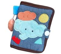 Kalttoy Petit sac à main pliable avec porte-cartes - Petit portefeuille en toile - Joli éléphant de dessin animé - Petit éléphant de dessin animé - Avec porte-cartes en toile, éléphant, Beauté de