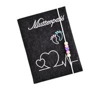 Kalttoy Porte-certificat de maternité en feutre pour carte d'assurance avec poche à carreaux pour hôpital allemand, a