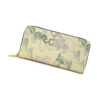 Kalttoy Portefeuille long et léger à motif traditionnel pour un usage quotidien, rangement multi-couches et résistant aux déchirures en cuir synthétique, Vert, Beauté de masse