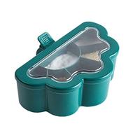 Kalttoy Pot à épices de cuisine avec couvercle transparent et poignée 6 grilles 6 cuillères