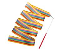 Kalttoy Ruban de gymnastique coloré avec tige tourbillonnante pour la danse artistique rubans de gymnastique pour enfants