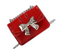 Kalttoy Sac à main à bandoulière tendance en polyuréthane pour les femmes et les professionnels à la recherche d'un look distinctif avec nœuds mignons, Rouge, One Size