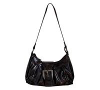 Kalttoy Sac à main et sac à main pour femme - Sac à main en cuir synthétique - Demi-plissé - Pour le shopping - Bandoulière assortie pour femme - Sac à main en cuir synthétique - Poignée supérieure