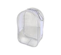 Kalttoy Sac de rangement portable en peluche de coton PVC avec crochet fermeture éclair scellée protection murale design multifonction suspendu jouet vitrine, blanc, One Size