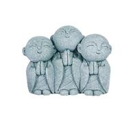 Kalttoy Serenes Bouddhas Moine Sculpture miniature en pierre Fengshuis Ornements de richesse pour la maison, le bureau, les méditations, l'espace